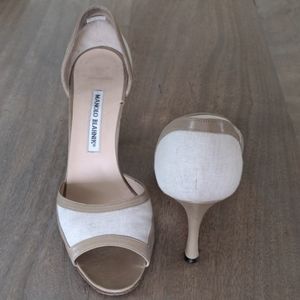 Manolo Blahnik open toe heel